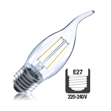 groep Executie Advertentie Integral LED filament kaarslamp | E27 | 2 watt | 2700K | Transparant | Leds  Refresh