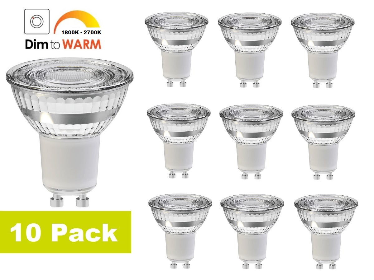 schroef Eik Tijd Integral GU10 LED spot | Dimtone 2700K - 1800K | 3,6 watt | Glazen  behuizing | Leds Refresh