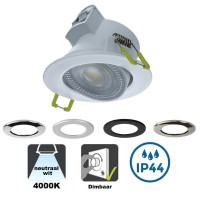 Integral LED - Inbouw spot - 5,5 watt - 4000K - 550 lumen - Dimbaar - IP44 - Kantelbaar