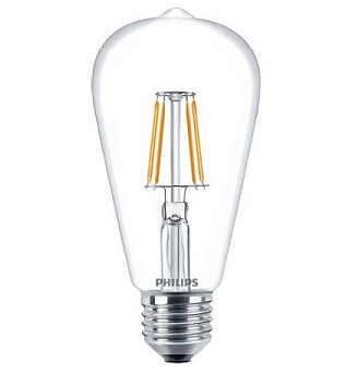 Philips ST64 LED buislamp 4,3W | Extra warm wit 2700K | Niet dimbaar | Leds