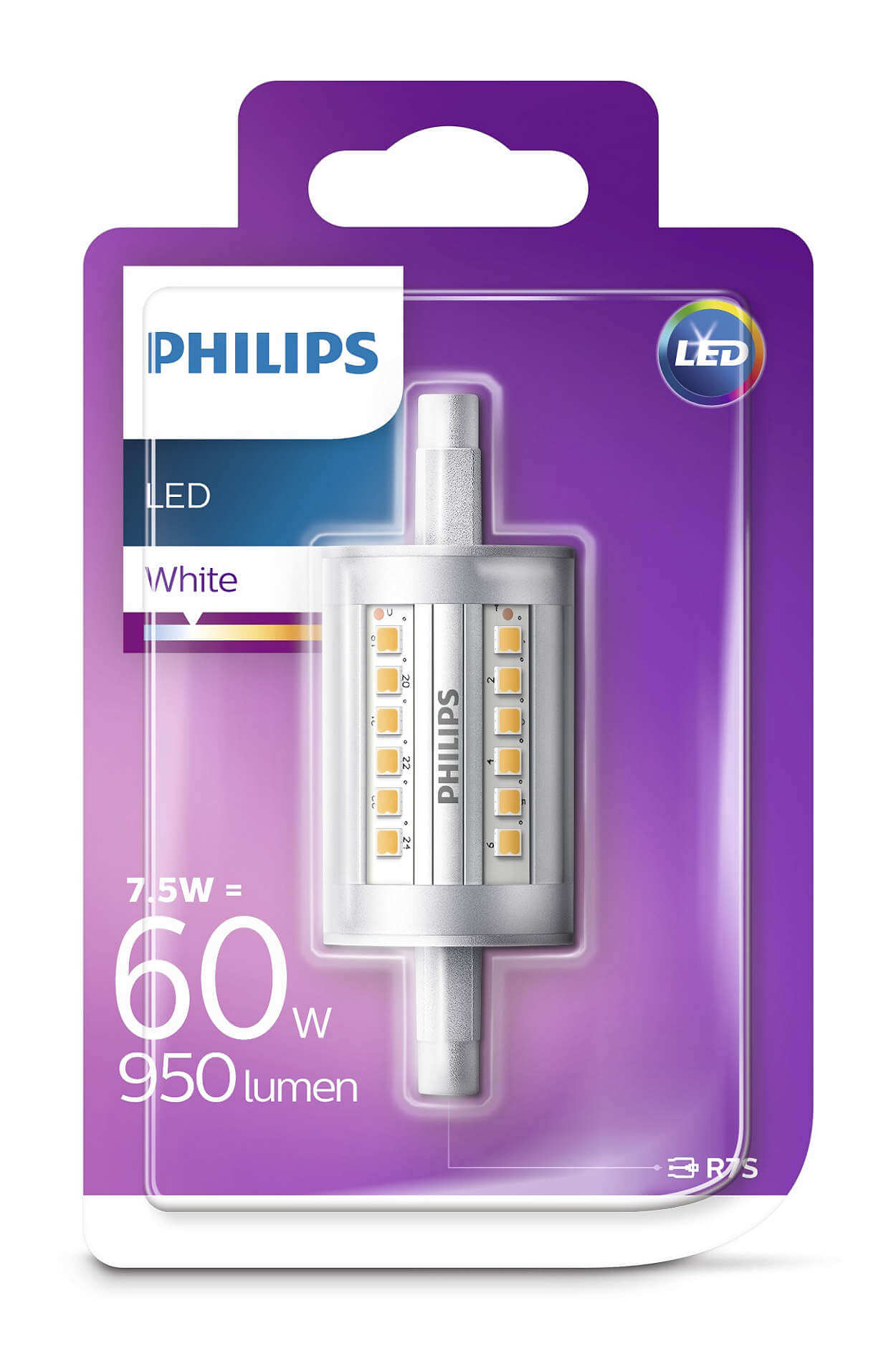 Mus Gevangene Elementair Philips R7s LED | 7,5 watt | 78 mm | 3000K | Niet dimbaar | € 16,95 | Leds  Refresh