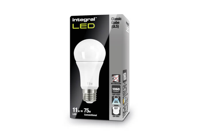 Merchandiser boezem bereik Integral E27 LED lamp | 11 watt | Koel wit 5000K | Frosted | Leds Refresh