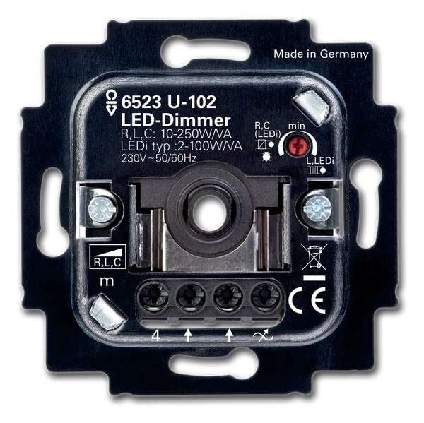 Busch-Jaeger | LED Draaidimmer | 6523U-102 | 2 -100 Watt | Inbouw ...